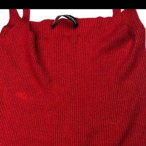 Red stretchy brandy Melville tank top